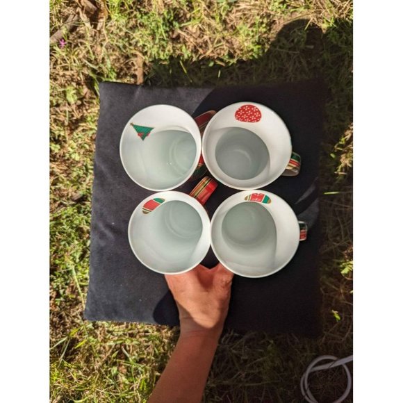 Vintage "Christmas" MAXWELL & WILLIAMS Designer Homewares Striped BOXED Set of F - Picture 5 of 8